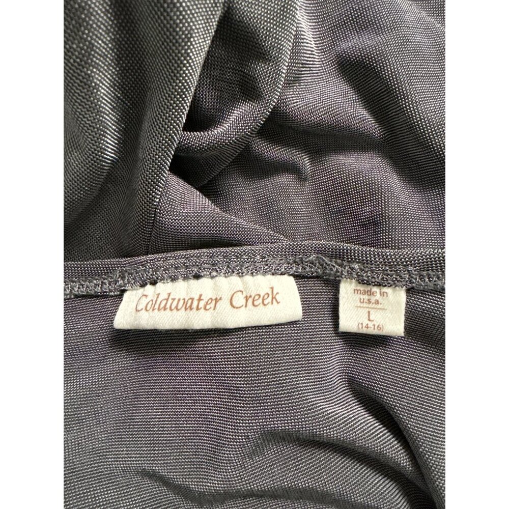 Coldwater Creek Gray Open Cardigan Size L (14-16) Made In USA - Picture 4 of 6